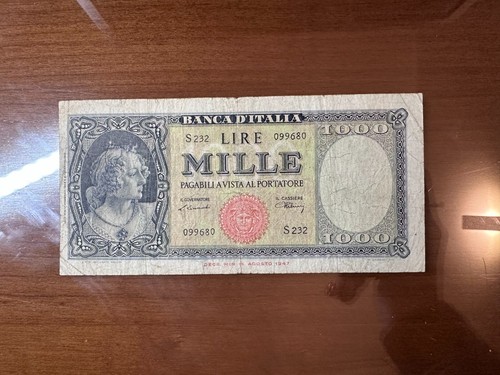 Banconota lire 1000 - 1000, italia
