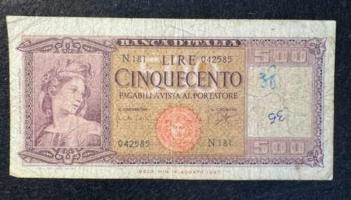 Banconota 500 lire italia - banconota,