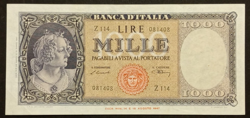 1000 lire 1947 - 1000, fds