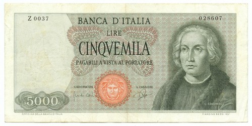 5000 lire cristoforo colombo - 5000, i