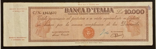 10000 lire 1948 bb spl - 10000, 28/01/1948