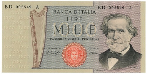 1000 lire giuseppe verdi - lire,