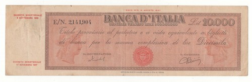 10000 lire titolo provvisorio - titolo,