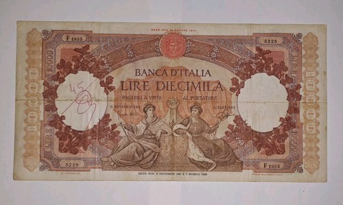 Banconota italiana 10000 - banconota,
