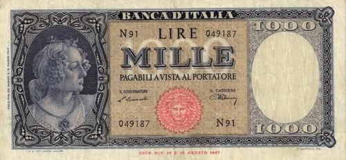 Italia banconota repubblica - banconota,